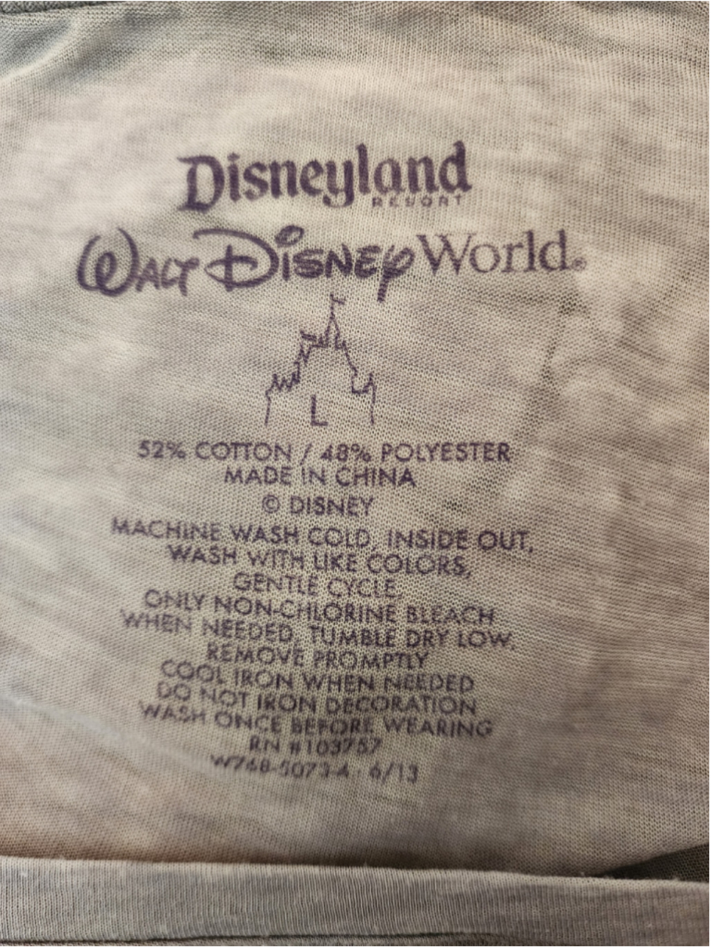 Authentic Disney Parks Mickey Mouse Burnout Tank Top - Purple Glitter - L - Picture 4 of 4